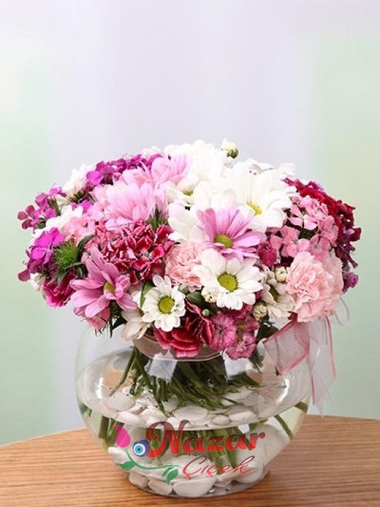  Fanusta Kır Çiçekleri