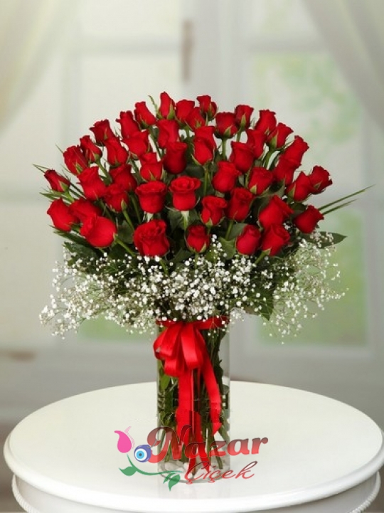 Vazoda 41 Kırmızı Gül