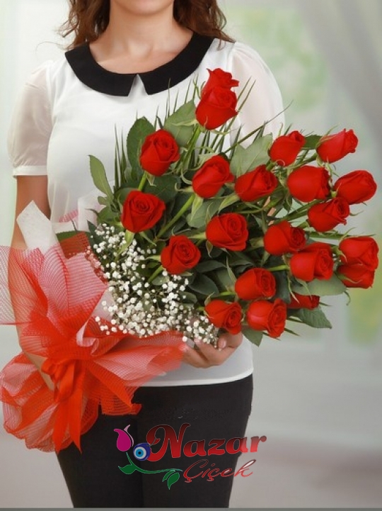 Aşksın Sen 21 Kırmızı Gül